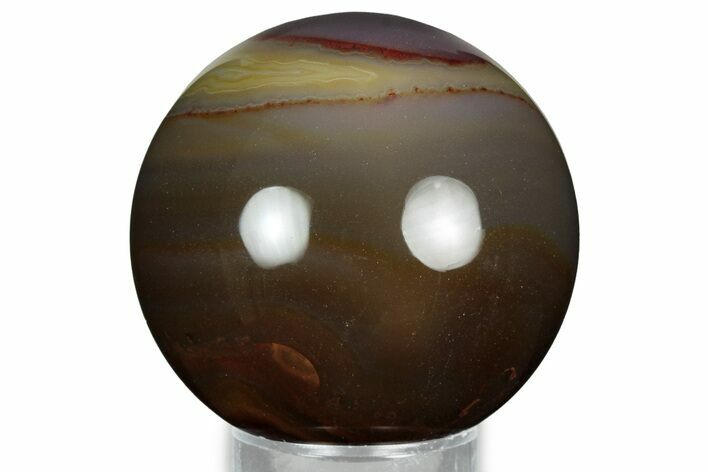 Colorful Polished Banded Brazilian Agate Sphere #327398